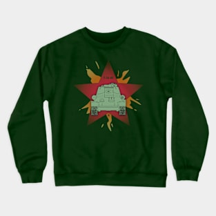 T 34, star and flame Crewneck Sweatshirt